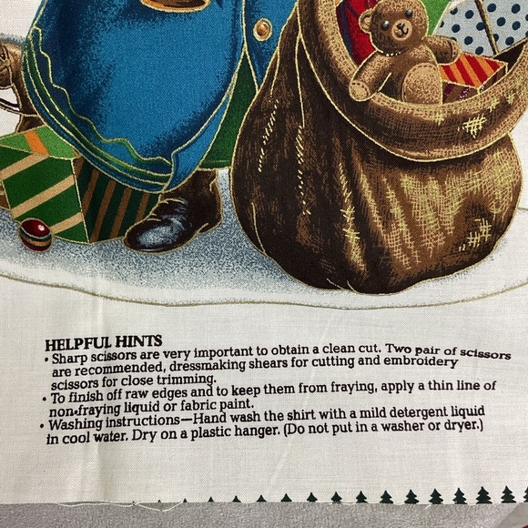 Vintage cotton Christmas fabric appliqués 4 Old World Santa Clauses - Picture 8 of 12